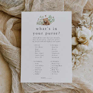 HANNAH Woodland What's In Your Purse Game Card