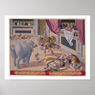 Hannibal (247-c.183 BC) Makes Defeated Romans Figh Poster