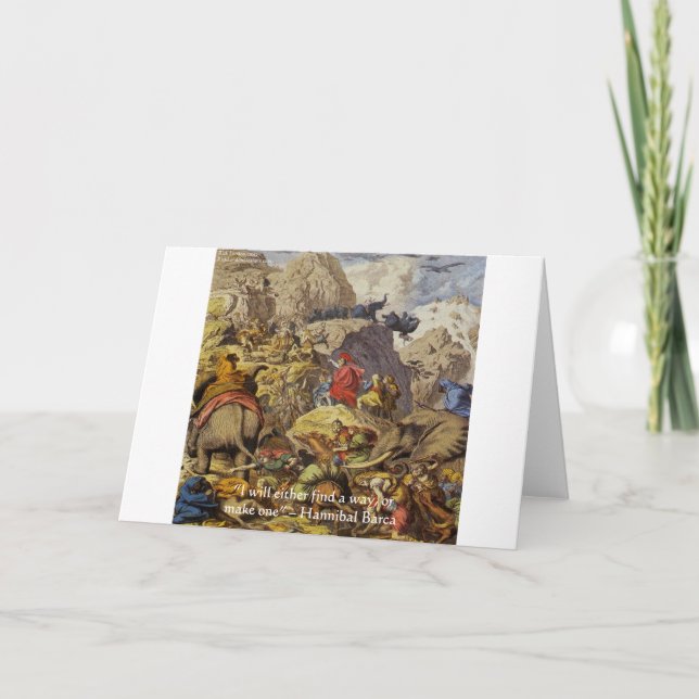 Hannibal Barca & Army & Quote Gifts & Cards (Front)