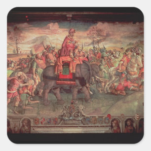 Hannibal Crossing the Alps Square Sticker