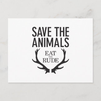 Hannibal Lecter - Eat the Rude (Save the Animals) Postcard
