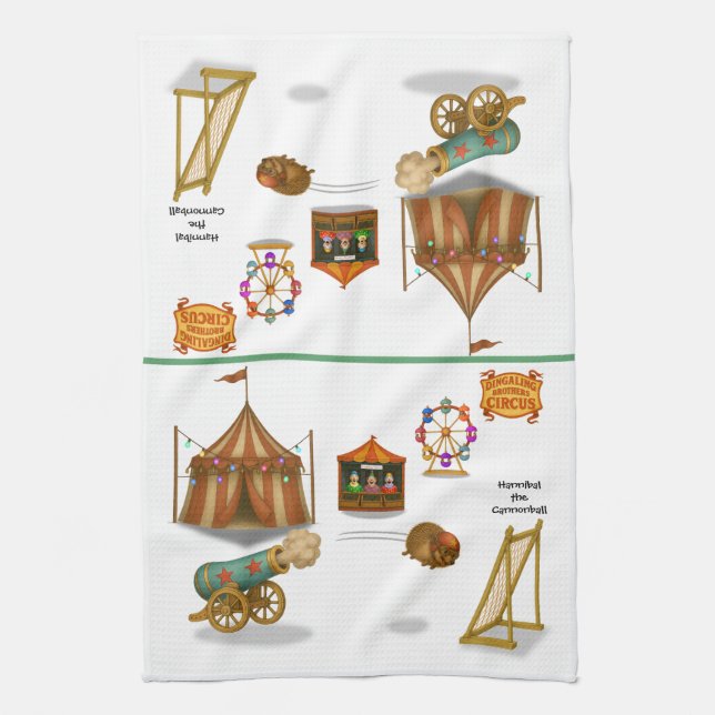 Hannibal the Cannonball Tea Towel (Vertical)