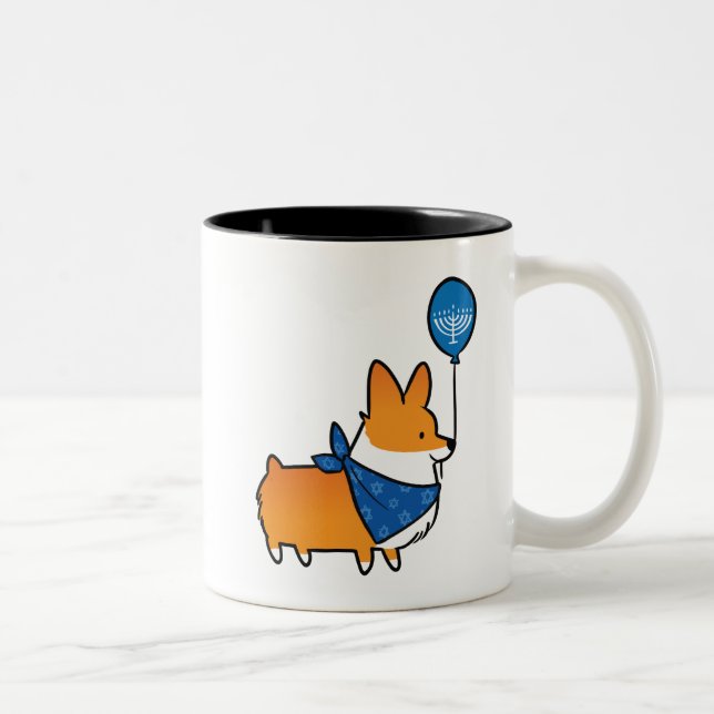 Hannukah Corgi Mug (Right)