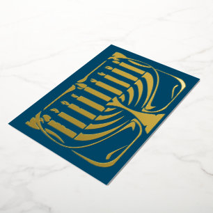 Hannukah foil holiday card