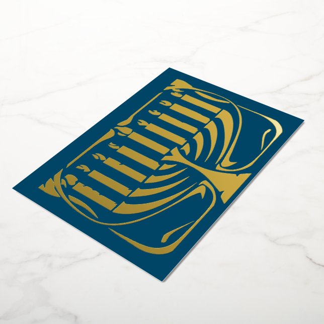 Hannukah  foil holiday card (Rotated)