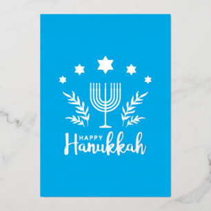 Hannukah foil holiday card