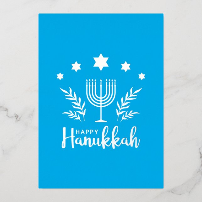 Hannukah  foil holiday card (Front)