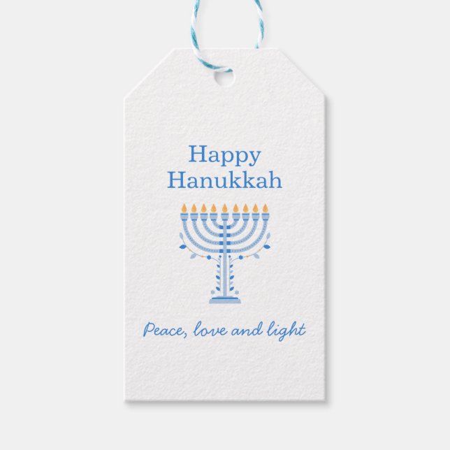 Hannukah gift tag - Happy Hanukkah (Front)