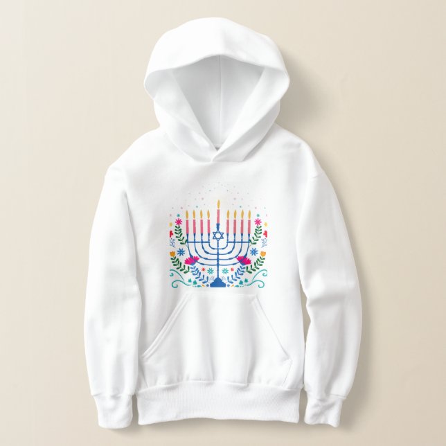 Hannukah Menorah T-Shirt (Laydown)