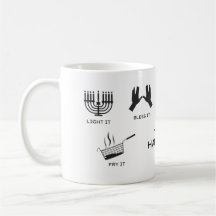 Hannukah Mug - Bless it, Light it, Do it