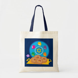 Hannukah Plate Budget Tote Bag