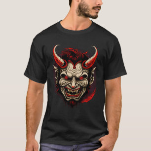 Hannya Horror Mythical Creatures Japanese Oni Dem T-Shirt