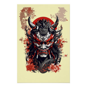 Hannya japanese mask 3 poster