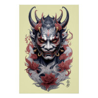 Hannya mask tattoo