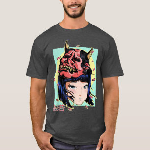 Hannya Noh Anime Japanese Demon Mask Culture Tradi T-Shirt
