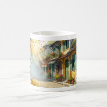 Hanoi Autumn Cafe & Alleyway Watercolor Art Print