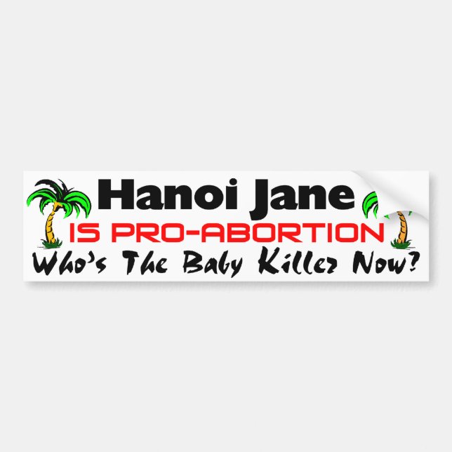 Hanoi Jane Bumper Sticker (Front)