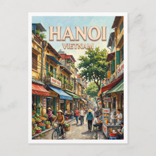 Hanoi Old Quarter Vietnam Postcard