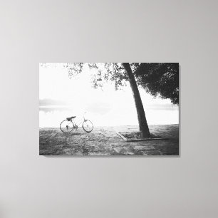 Hanoi Vietnam, Bicycle & Bay Mau Lake Lenin Park Canvas Print