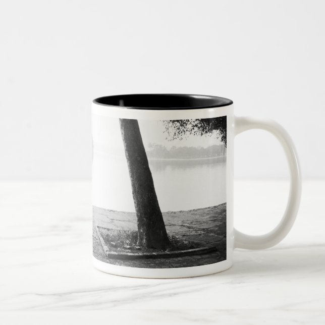 Hanoi Vietnam, Bicycle & Bay Mau Lake Lenin Park Two-Tone Coffee Mug (Right)