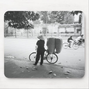 Hanoi Vietnam, Bicyle Delivery Woman (NR) Mouse Pad