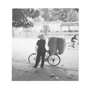 Hanoi Vietnam, Bicyle Delivery Woman (NR) Notepad