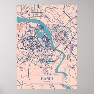 Hanoi - Vietnam Breezy City Map Poster