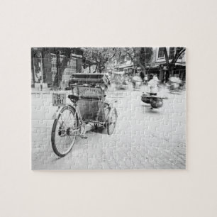 Hanoi Vietnam, Cyclo in Old Hanoi Jigsaw Puzzle