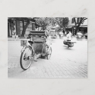 Hanoi Vietnam, Cyclo in Old Hanoi Postcard