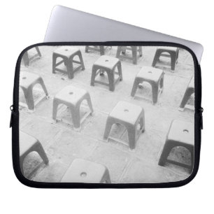 Hanoi Vietnam, Plastic Stools at the Temple of Laptop Sleeve