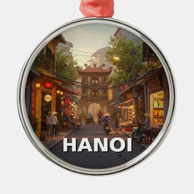 Hanoi Vietnam Travel Metal Tree Decoration (Front)