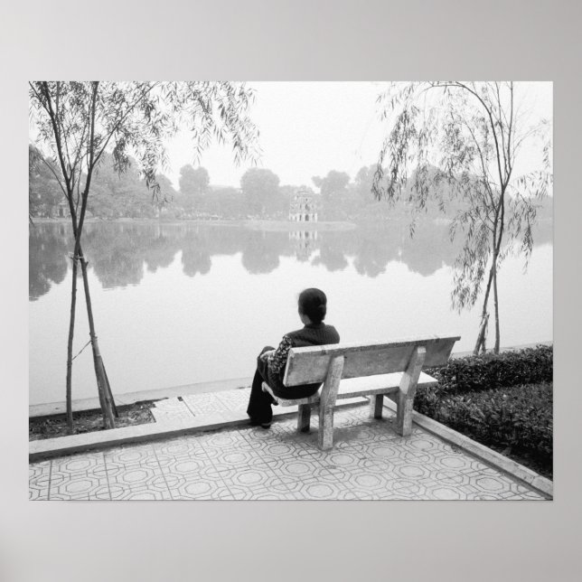 Hanoi Vietnam, View of Hoan Kiem Lake (NR) Poster (Front)