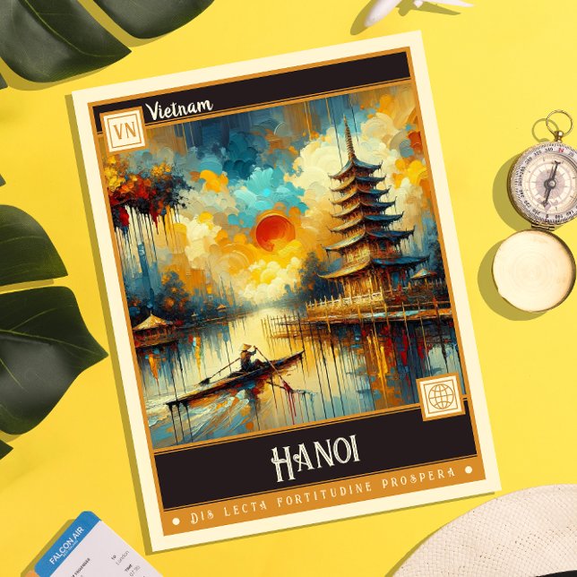 Hanoi, Vietnam | Vintage Painting Postcard (Creator Uploaded)