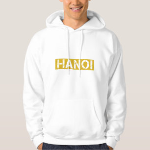 Hanoi vintage text gelblich hoodie