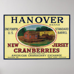 Hanover Brand Cranberry Label Poster