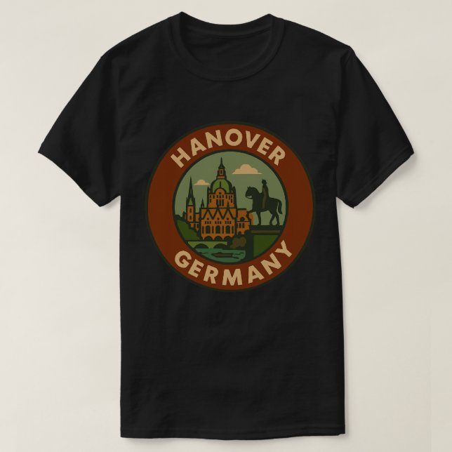 Hanover Germany City Art T-Shirt (Design Front)