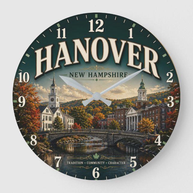 Hanover New Hampshire Large Clock (Front)