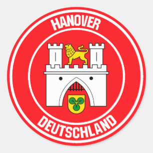 Hanover Round Emblem Classic Round Sticker