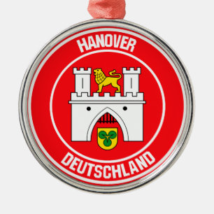 Hanover Round Emblem Metal Tree Decoration