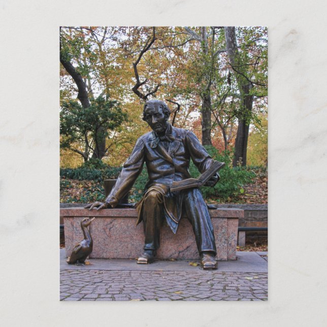 Hans Christian Andersen, Central Park, NYC Postcard (Front)