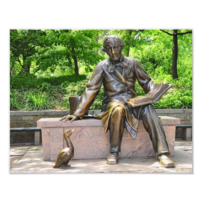Hans Christian Andersen in Central park Photo Print (Front)