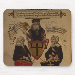 Hans Fugger two wives Clara Widolf and Elisabeth Mouse Pad