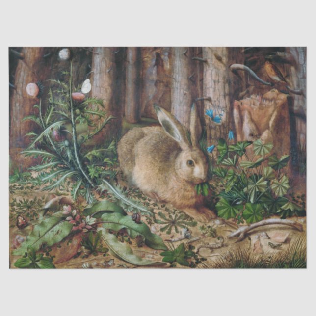 Hans Hoffmann | A Hare in the Forest (1585) Tissue Paper (Front)
