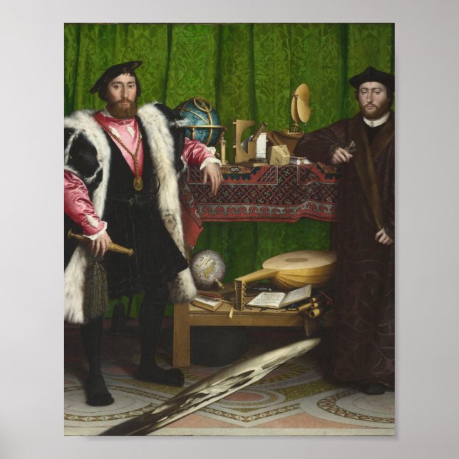 Hans Holbein The Younger - The Ambassadors Poster (Front)