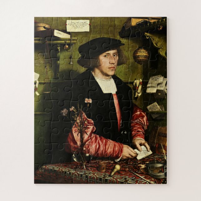 Hans Holbein The Younger -The Merchant Georg Gisze Jigsaw Puzzle (Vertical)
