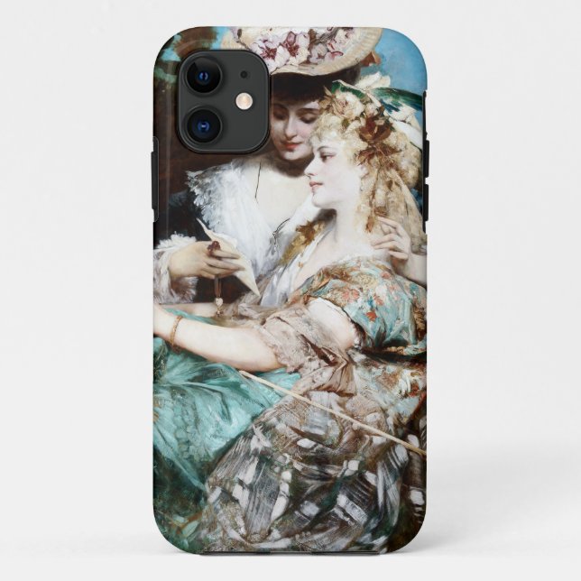 Hans Makart, The love letter (1875) Case-Mate iPhone Case (Back)