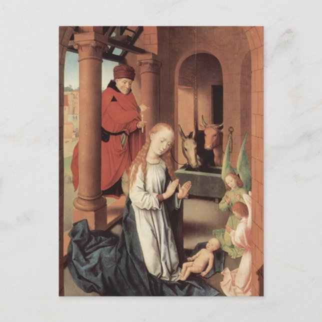 Hans Memling- The Nativity Postcard (Front)