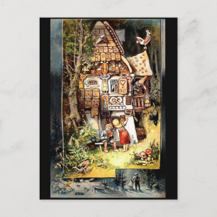 hansel and gretel 2 vintage postcard
