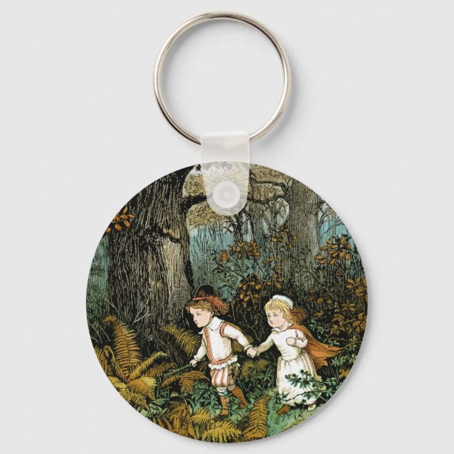 Hansel and Gretel Illustration Key Ring (Front)