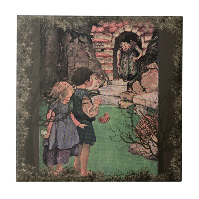  Hansel and Gretel Into the Forest | Ceramic Tile (Front)